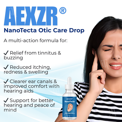 AEXZR® NanoTecta Otic Care Drop⚡ Targets the Root, Not the Ring: Rebalance Your Ear's Ecosystem for Lasting Comfort.