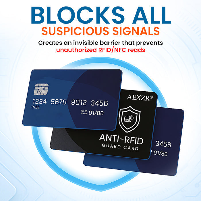 🏆Official Store |AEXZR® Anti-RFID Guard Card🌟 Protect Your Credit Cards from Digital Theft